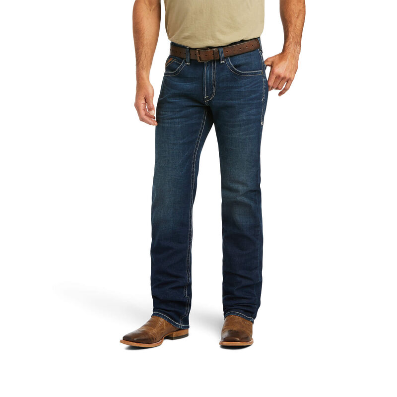 Ariat Jeans Herren - M5 Straight Stretch Remming Stackable Straight Leg DunkelBlau ( MZBHC-4572 )
